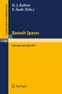 Enlarge image Cover: Banach Spaces - Springer