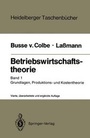 Cover: Betriebswirtschaftstheorie - Springer