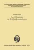 Cover: Entwicklungslinien der Breitbandkommunikation - Springer