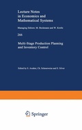 Cover: Multi-Stage Production Planning and Inventory Control - Springer