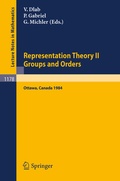 Cover: Representation Theory II. Proceedings of the Fourth International Conference on Representations of Algebras, held in Ottawa, Canada, August 16-25, 1984 - Springer
