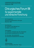 Cover: 103. Kongre&szlig; der Deutschen Gesellschaft f&uuml;r Chirurgie M&uuml;nchen, 23.-26. April 1986 - Springer