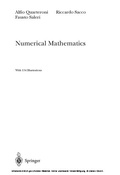 Cover: Numerical Mathematics - Springer