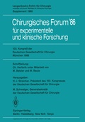 Cover: 103. Kongre&szlig; der Deutschen Gesellschaft f&uuml;r Chirurgie M&uuml;nchen, 23.-26. April 1986 - Springer