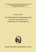 Cover: Der Stoffwechsel der Plasmalipoproteine und seine Bedeutung f&uuml;r die Pathogenese der Arteriosklerose - Springer