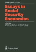 Cover: Essays in Social Security Economics - Springer