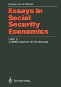 Cover: Essays in Social Security Economics - Springer