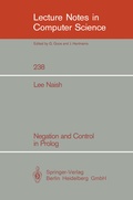 Cover: Negation and Control in Prolog - Springer