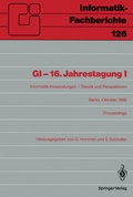 Cover: GI-16.Jahrestagung I - Springer
