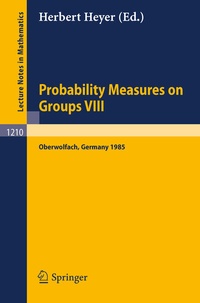 Abbildung von: Probability Measures on Groups VIII - Springer