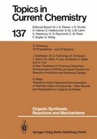 Enlarge image Cover: Organic Synthesis, Reactions and Mechanisms - Springer