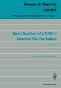 Cover: Specification of a CAD*I Neutral File for Solids - Springer