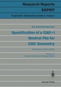 Cover: Specification of a CAD * I Neutral File for CAD Geometry - Springer