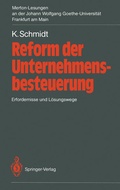 Cover: Reform der Unternehmensbesteuerung - Springer