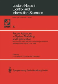 Enlarge image Cover: Recent Advances in System Modelling and Optimization - Springer