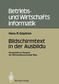 Cover: Bildschirmtext in der Ausbildung - Springer