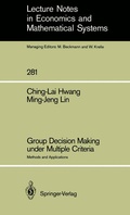 Cover: Group Decision Making under Multiple Criteria - Springer