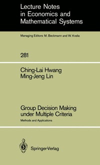 Enlarge image Cover: Group Decision Making under Multiple Criteria - Springer