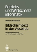Cover: Bildschirmtext in der Ausbildung - Springer