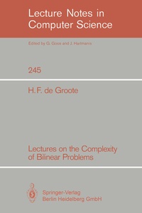 Abbildung von: Lectures on the Complexity of Bilinear Problems - Springer