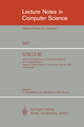 Cover: STACS 87 - Springer