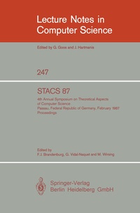 Enlarge image Cover: STACS 87 - Springer