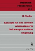 Cover: Konzepte f&uuml;r eine verteilte wissensbasierte Softwareproduktionsumgebung - Springer