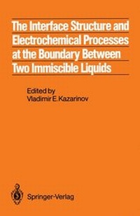 Abbildung von: The Interface Structure and Electrochemical Processes at the Boundary Between Two Immiscible Liquids - Springer
