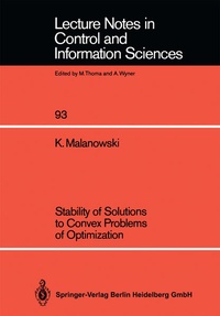 Enlarge image Cover: Stability of Solutions to Convex Problems of Optimization - Springer