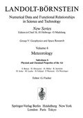 Cover: Physical and Chemical Properties of the Air / Physikalische und chemische Eigenschaften der Luft - Springer