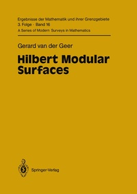 Enlarge image Cover: Hilbert Modular Surfaces - Springer