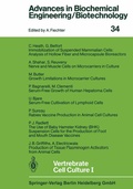 Cover: Vertrebrate Cell Culture I - Springer