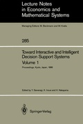Cover: Toward Interactive and Intelligent Decision Support Systems - Springer