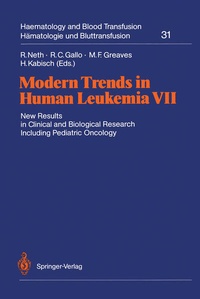 Enlarge image Cover: Modern Trends in Human Leukemia VII - Springer