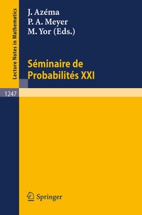 Enlarge image Cover: Seminaire de Probabilites XXI - Springer