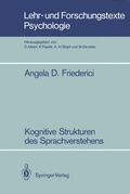 Cover: Kognitive Strukturen des Sprachverstehens - Springer