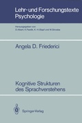 Cover: Kognitive Strukturen des Sprachverstehens - Springer