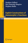 Cover: Explicit Constructions of Automorphic L-Functions - Springer