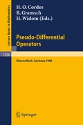 Cover: Pseudo-Differential Operators - Springer