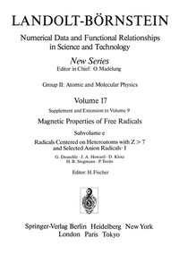 Abbildung von: Radicals Centered on Heteroatoms with Z > 7 and Selected Anion Radicals I / Heteroatomzentrierte (Z > 7) Radikale und ausgewählte Anionradikale I - Springer