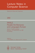 Cover: PARLE Parallel Architectures and Languages Europe - Springer