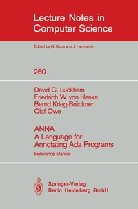 Abbildung von: ANNA A Language for Annotating Ada Programs - Springer