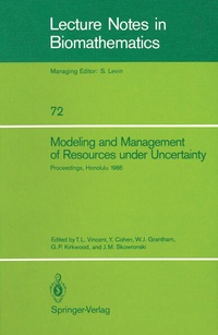 Enlarge image Cover: Modeling and Management of Resources under Uncertainty - Springer
