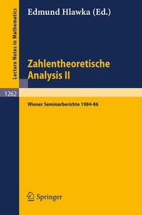 Abbildung von: Zahlentheoretische Analysis II - Springer