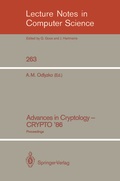 Cover: Advances in Cryptology - CRYPTO '86 - Springer