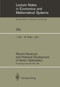 Cover: Recent Advances and Historical Development of Vector Optimization - Springer