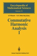 Cover: Commutative Harmonic Analysis I - Springer