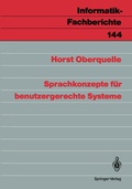 Cover: Sprachkonzepte f&uuml;r benutzergerechte Systeme - Springer