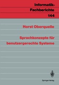 Cover: Sprachkonzepte f&uuml;r benutzergerechte Systeme - Springer