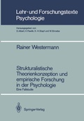Cover: Strukturalistische Theorienkonzeption und empirische Forschung in der Psychologie - Springer